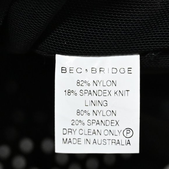 Bec & Bridge Size 6 Black Sheath Dress Black Into the Mystic Midi | Size 6 - Picture 6 of 9